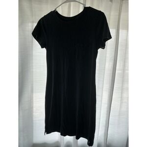 Abercrombie & Fitch Black T-Shirt‎ Dress Womens SP Short Sleeve Casual Pocket